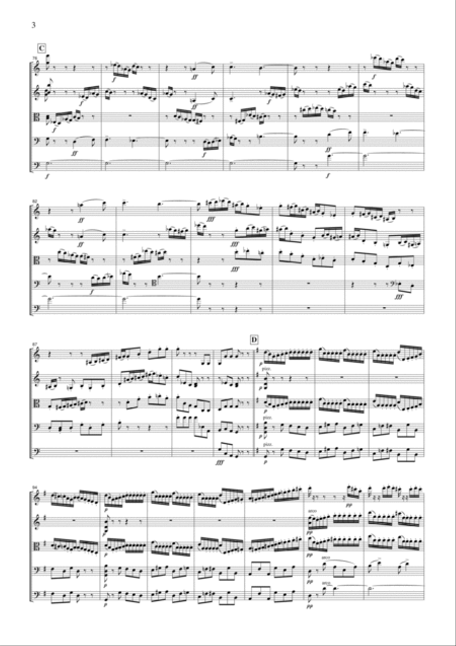 Tchaikowsky Serenade for String Orchestra, for string orchestra, ST010 String Quartet scores gallery preview page 3