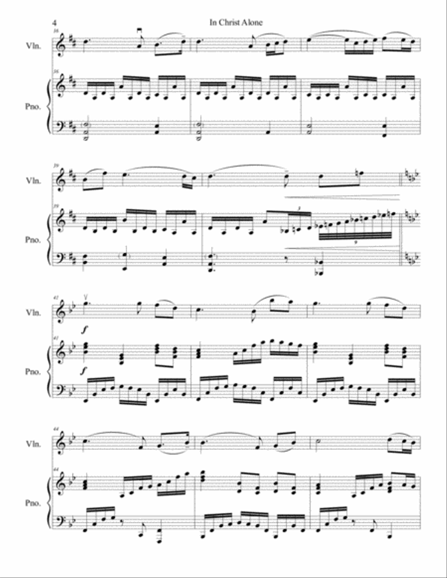 In Christ Alone Violin Solo scores gallery preview page 5