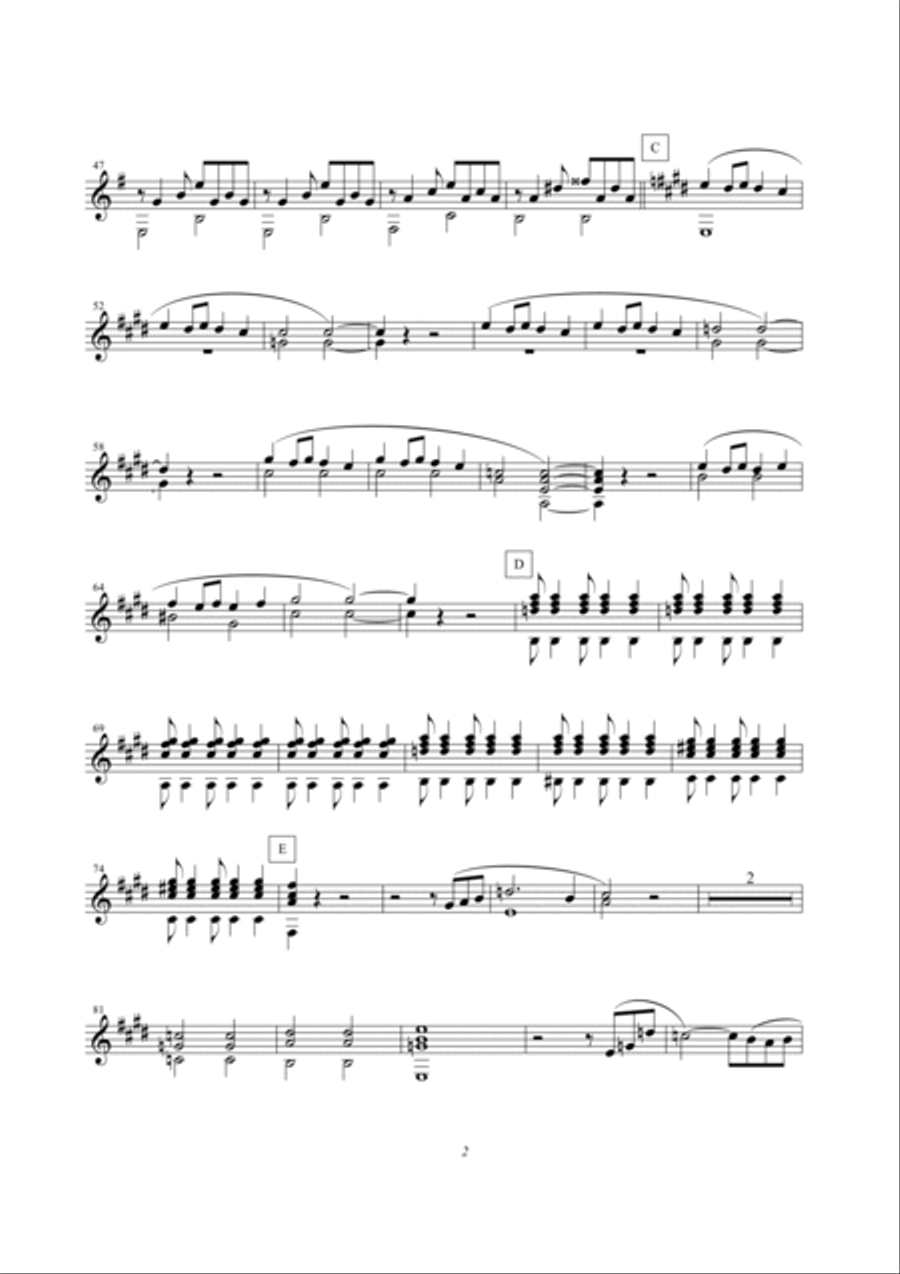 Tango pour quatre amis (parts) Classical Guitar scores gallery preview page 2