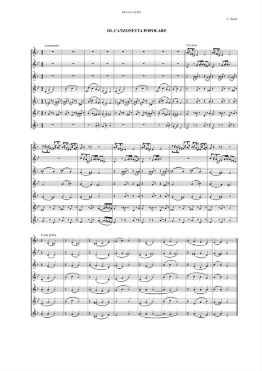 PICCOLA SUITE DALL'ALBUM FUR DIE JUGEND per settimino di ocarine ocarina scores gallery preview page 5