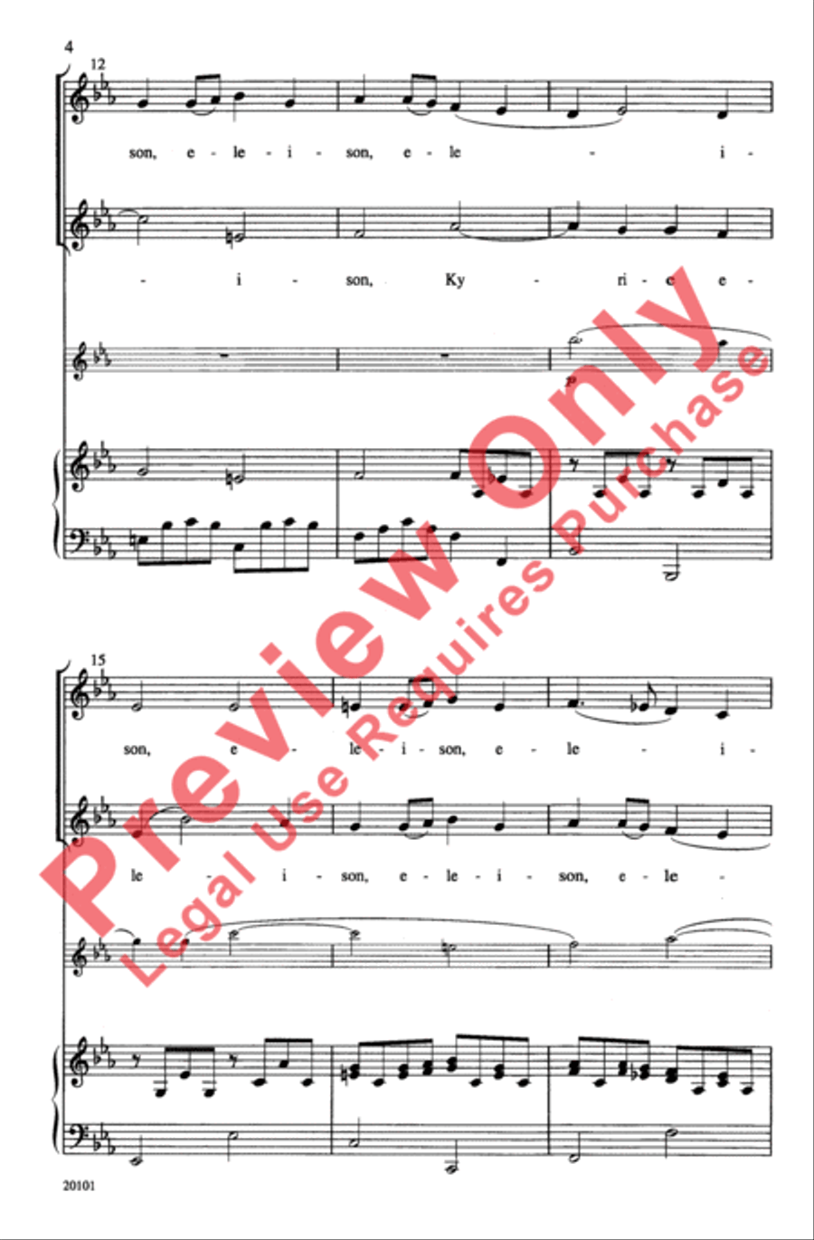 Kyrie Kanon 2-Part scores gallery preview page 4