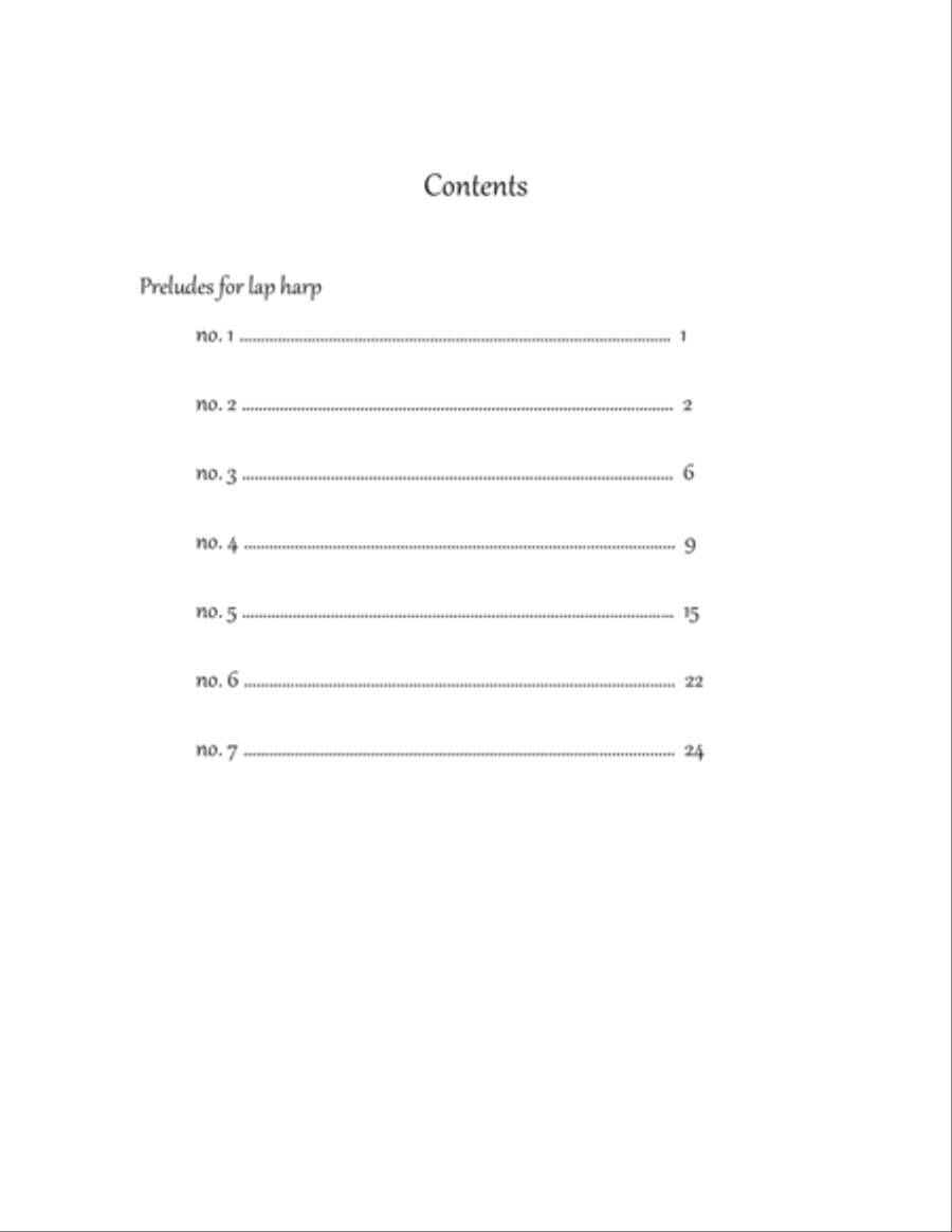 Seven Preludes for lap harp (or any harp) Lap Harp scores gallery preview page 3