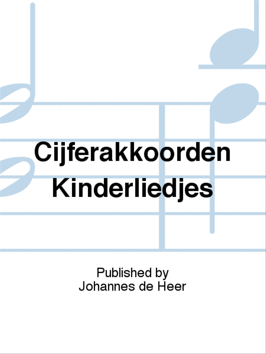 Cijferakkoorden Kinderliedjes Accordion scores gallery preview page 1