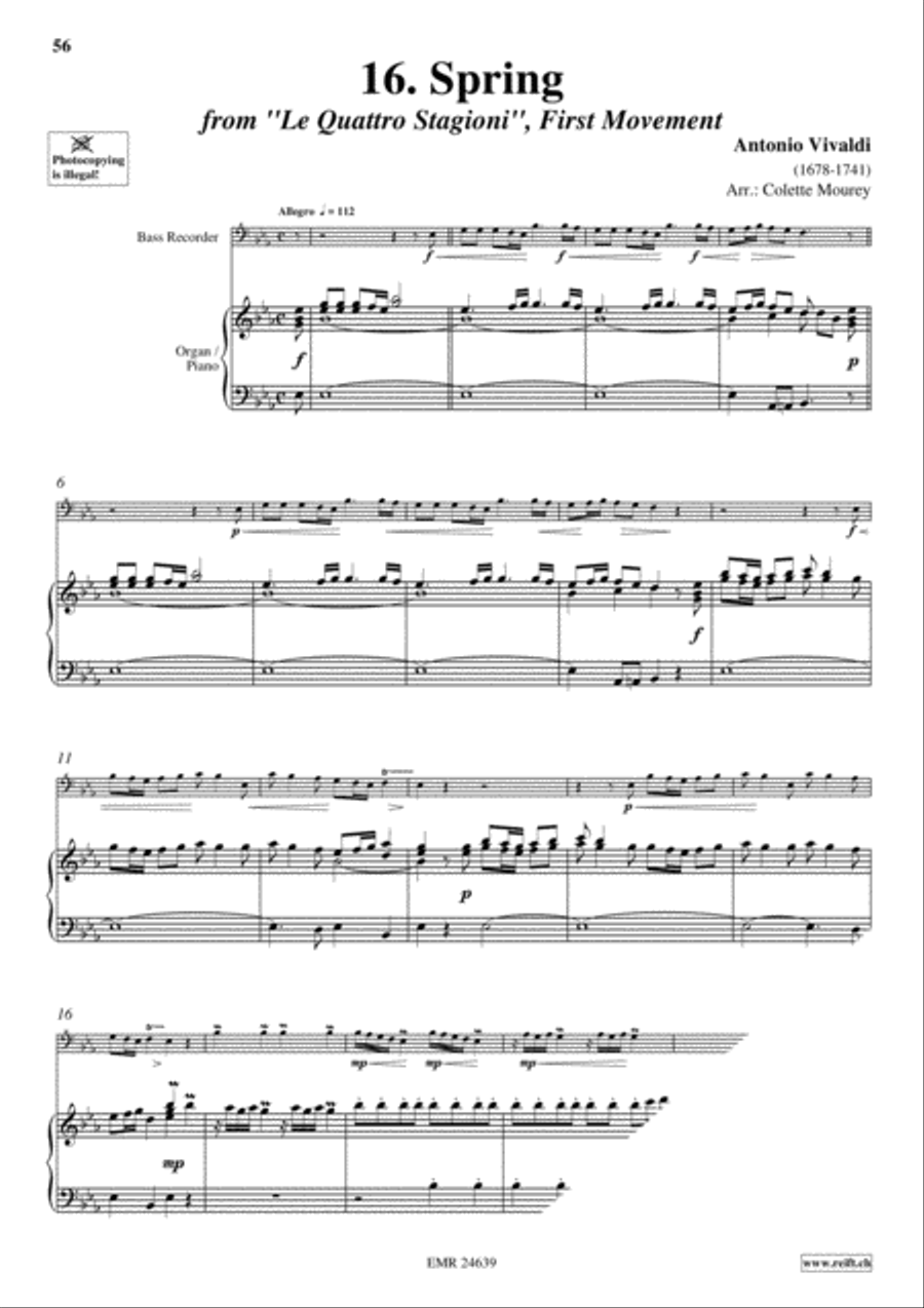 40 Greatest Baroque Hits Volume 2 Bass Recorder scores gallery preview page 18