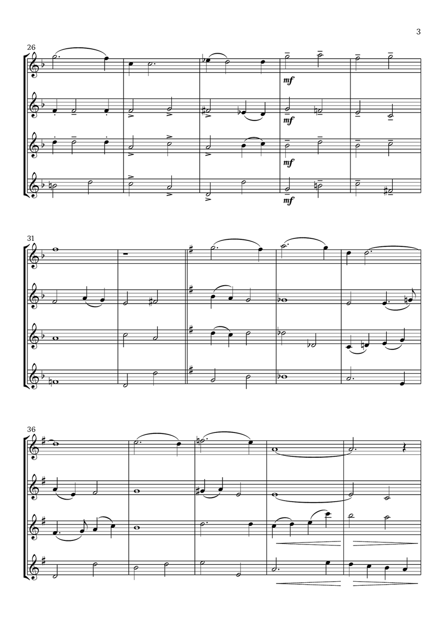 I'll Be Home For Christmas Clarinet Quartet scores gallery preview page 3