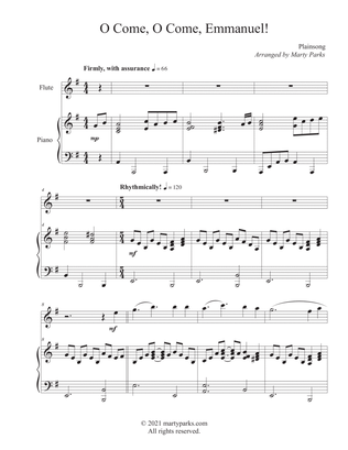 Book cover for O Come, O Come, Emmanuel! (Flute-Piano)