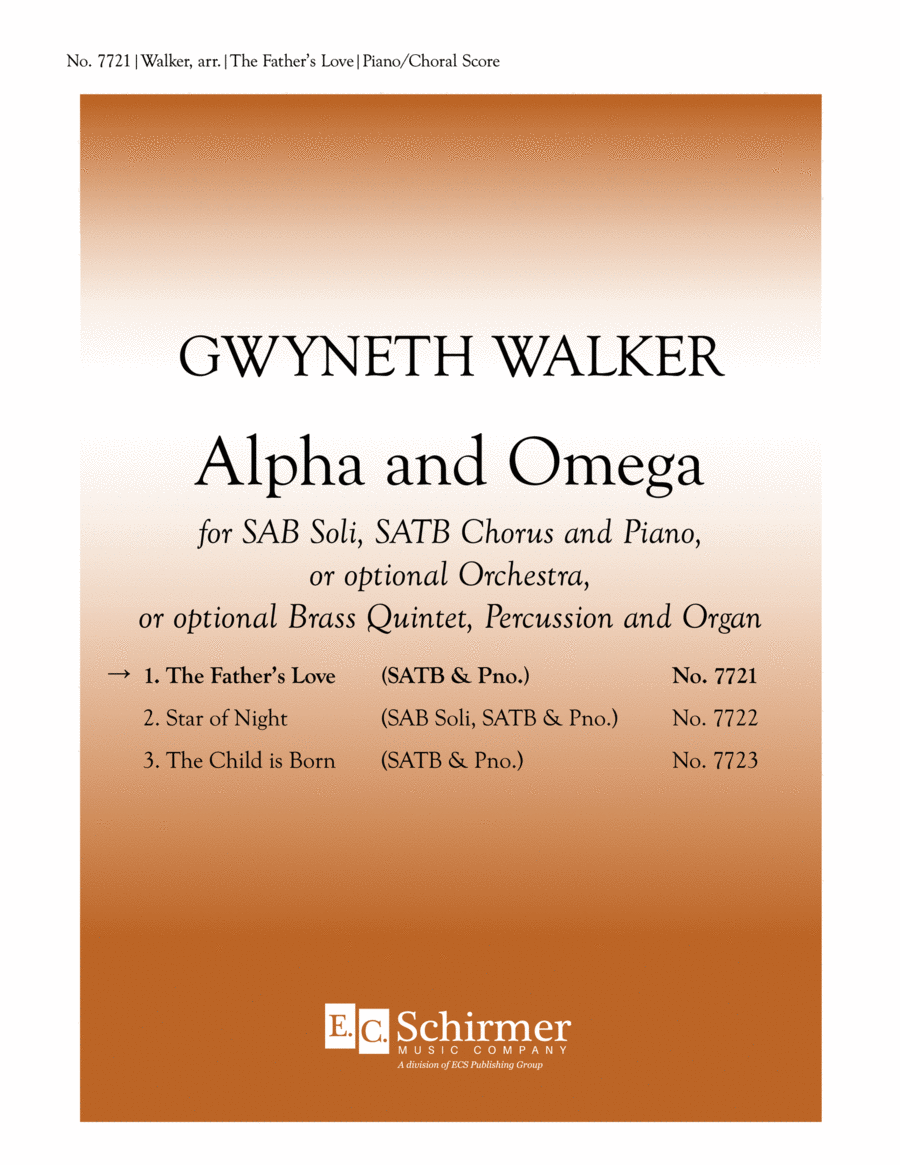 Alpha and Omega: 1. The Father's Love 4-Part scores gallery preview page 1