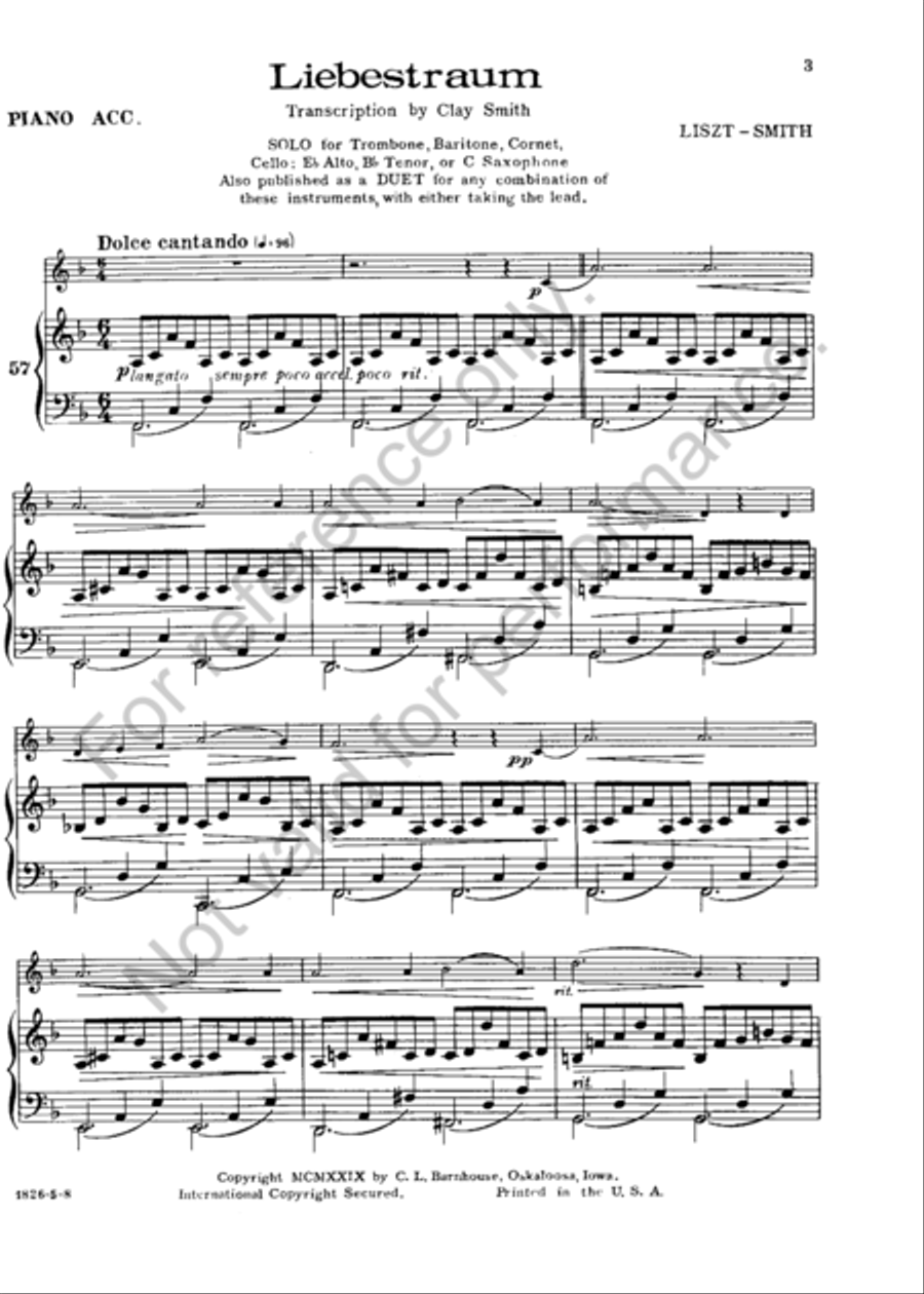 Liebestraum Liebestraum Baritone Horn BC scores gallery preview page 2