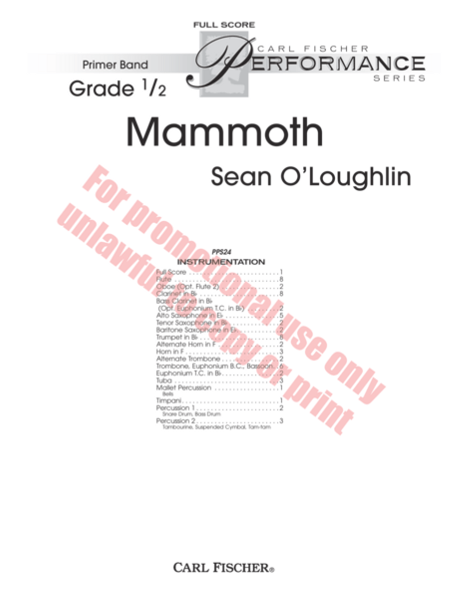 Mammoth Concert Band scores gallery preview page 2