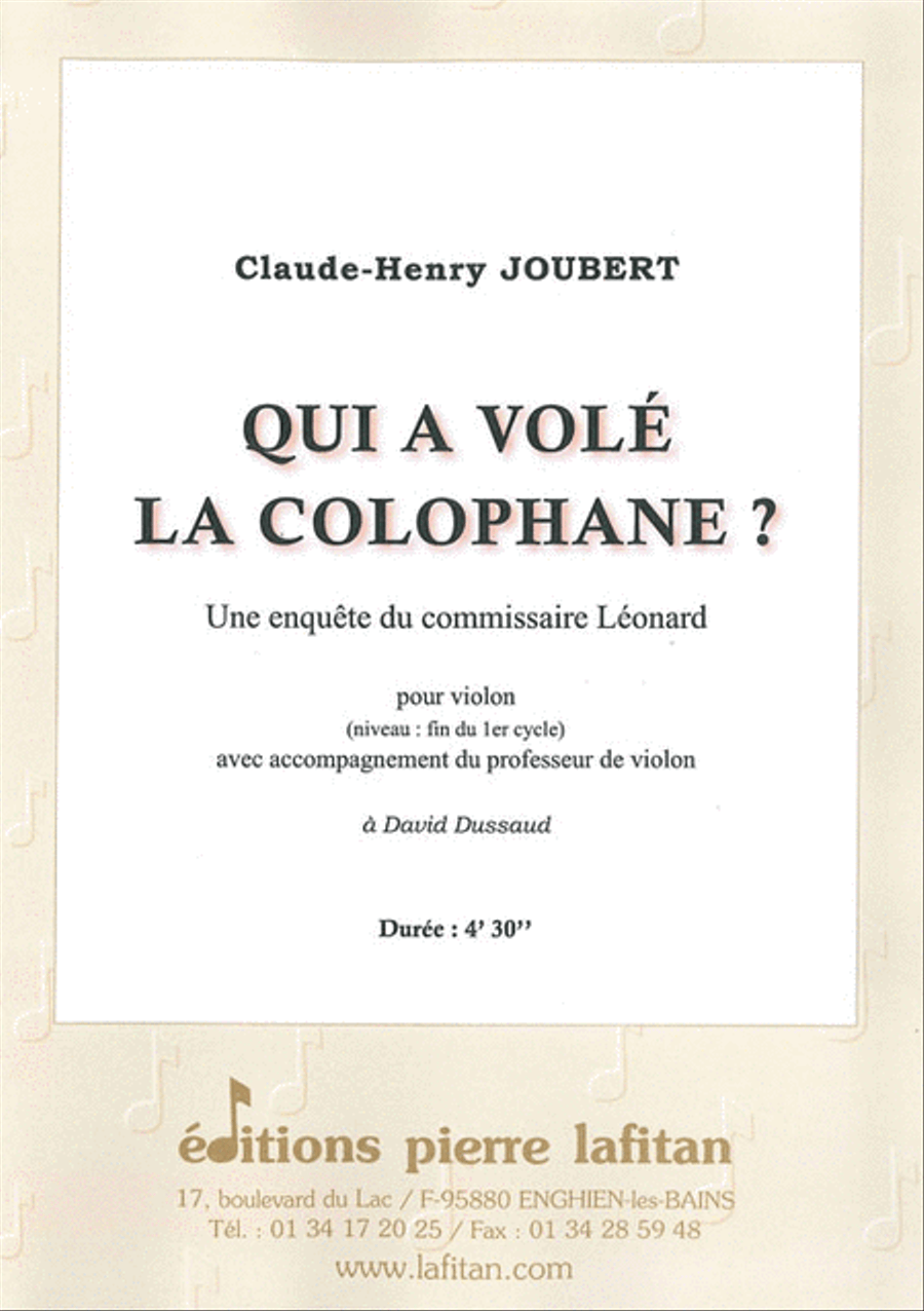 Qui a Volé la Colophane ? String Duet scores gallery preview page 1