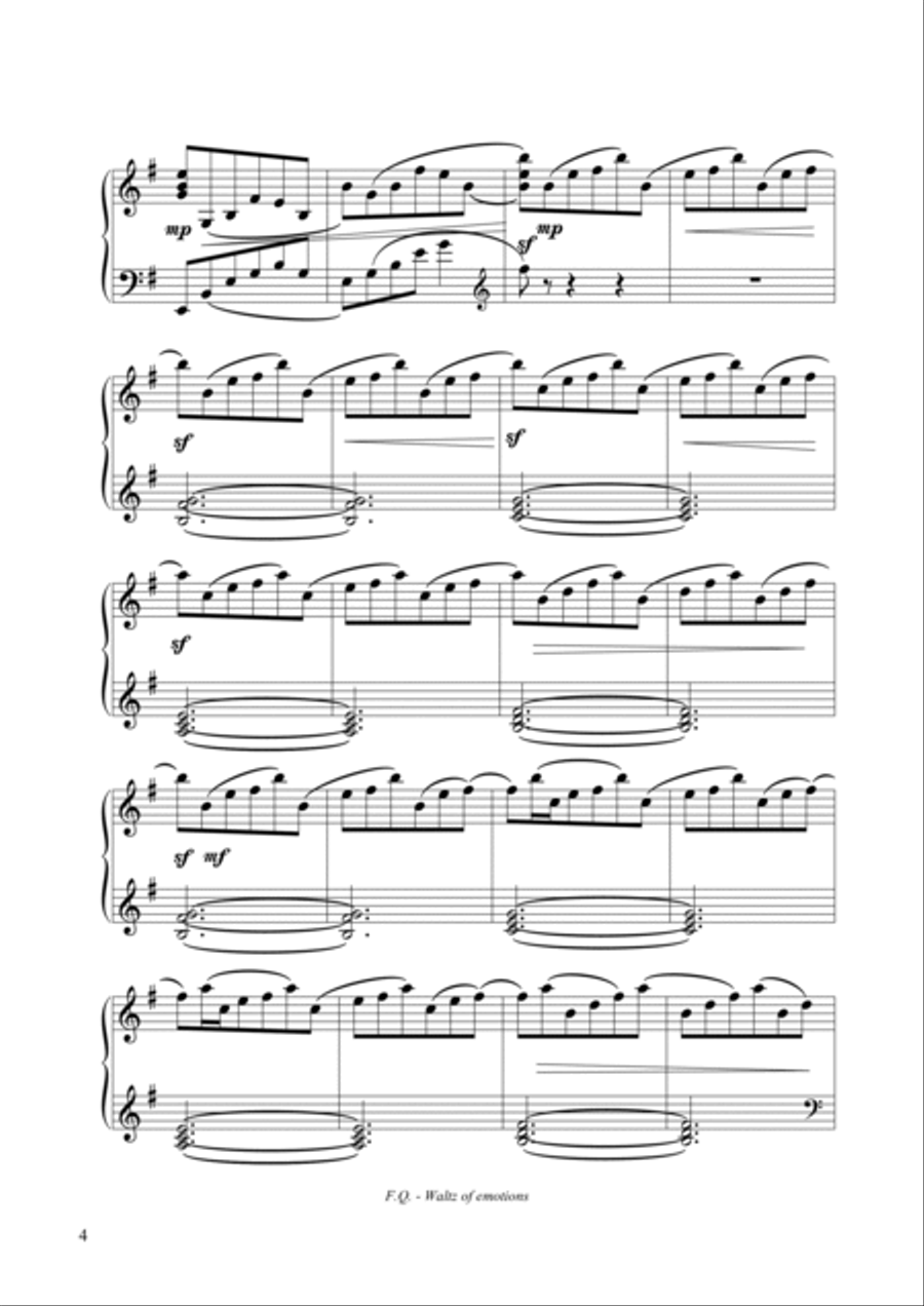Waltz of emotions Piano Solo scores gallery preview page 5