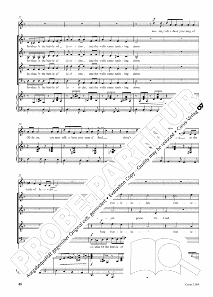 Hallelujah. Gospels and Spirituals for mixed choir Mixed Choir scores gallery preview page 36