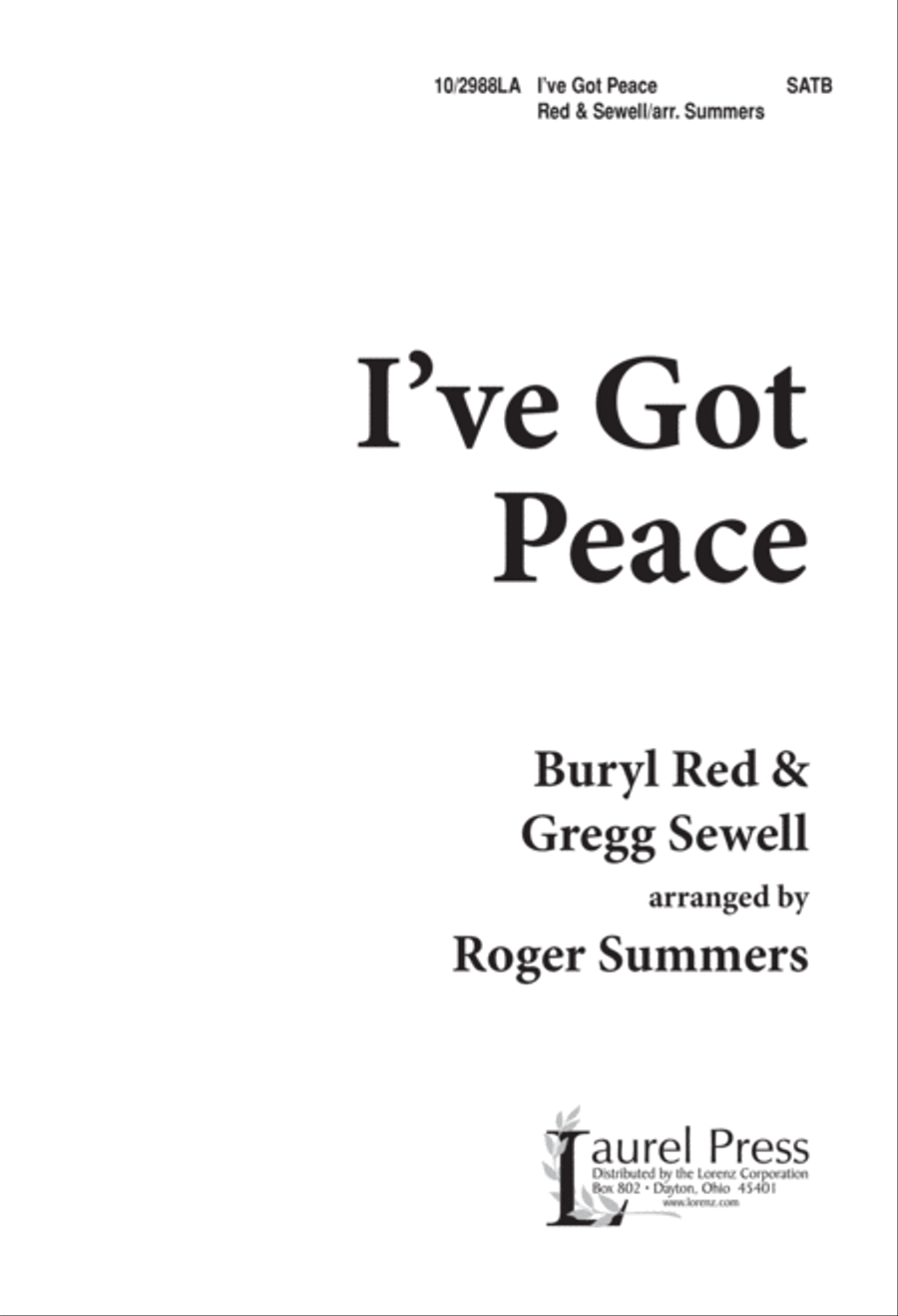 I've Got Peace I've Got Peace 4-Part scores gallery preview page 1