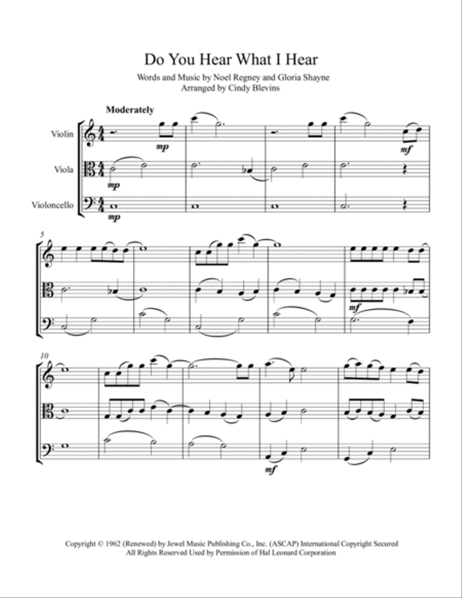 Do You Hear What I Hear String Trio scores gallery preview page 2