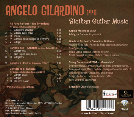Angelo Gilardino: Sicilian Guitar Music