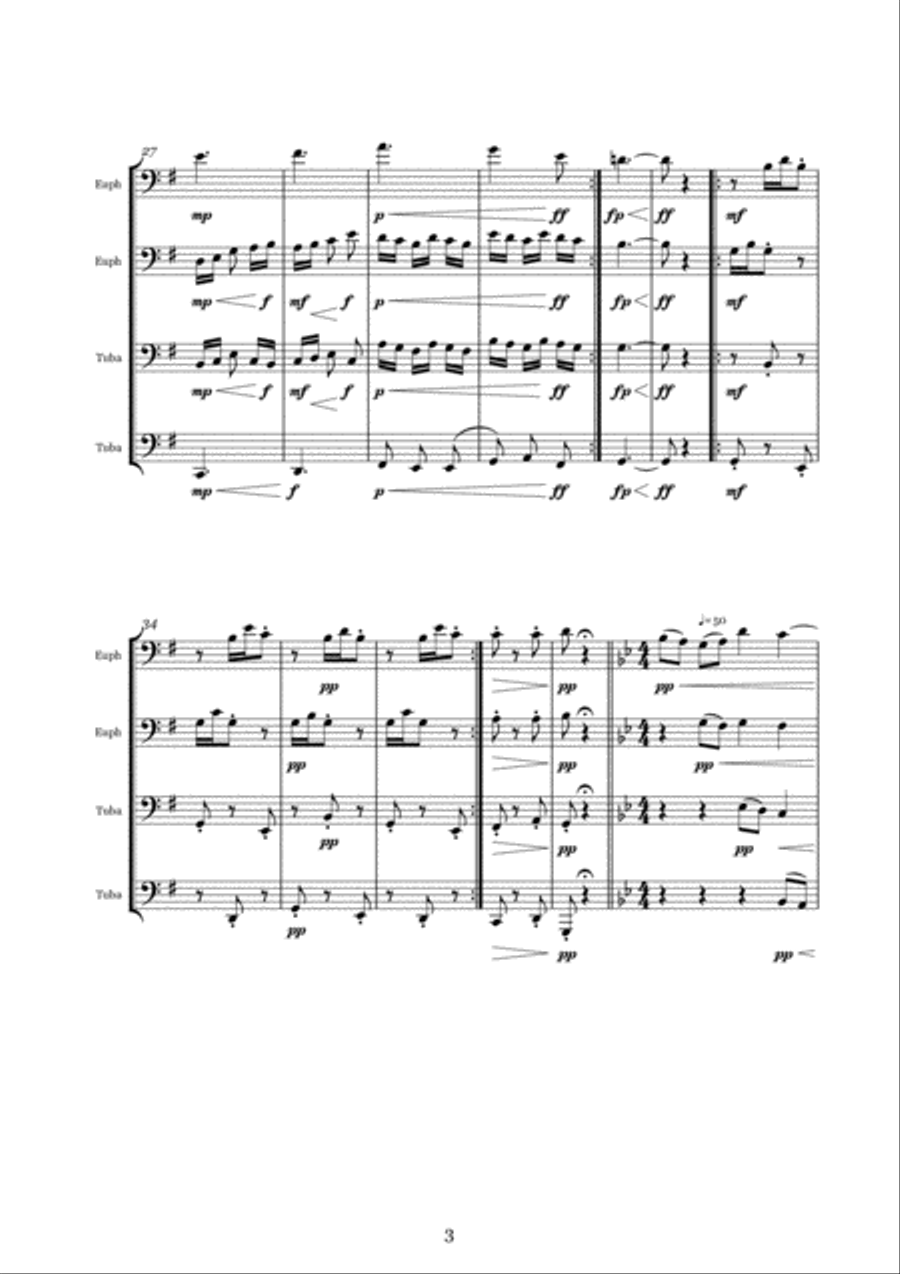 Three Legged Dances and Hym Brass Ensemble scores gallery preview page 4