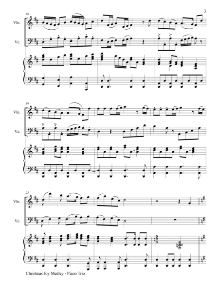 CHRISTMAS PIANO TRIOS, 5 Piano Trios (Violin, Cello & Piano with Score/Parts) image number null