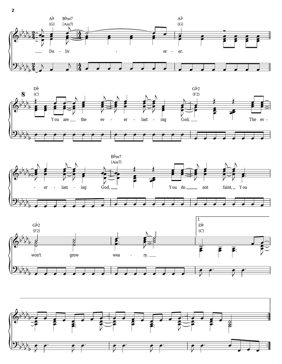Everlasting God Guitar scores gallery preview page 2