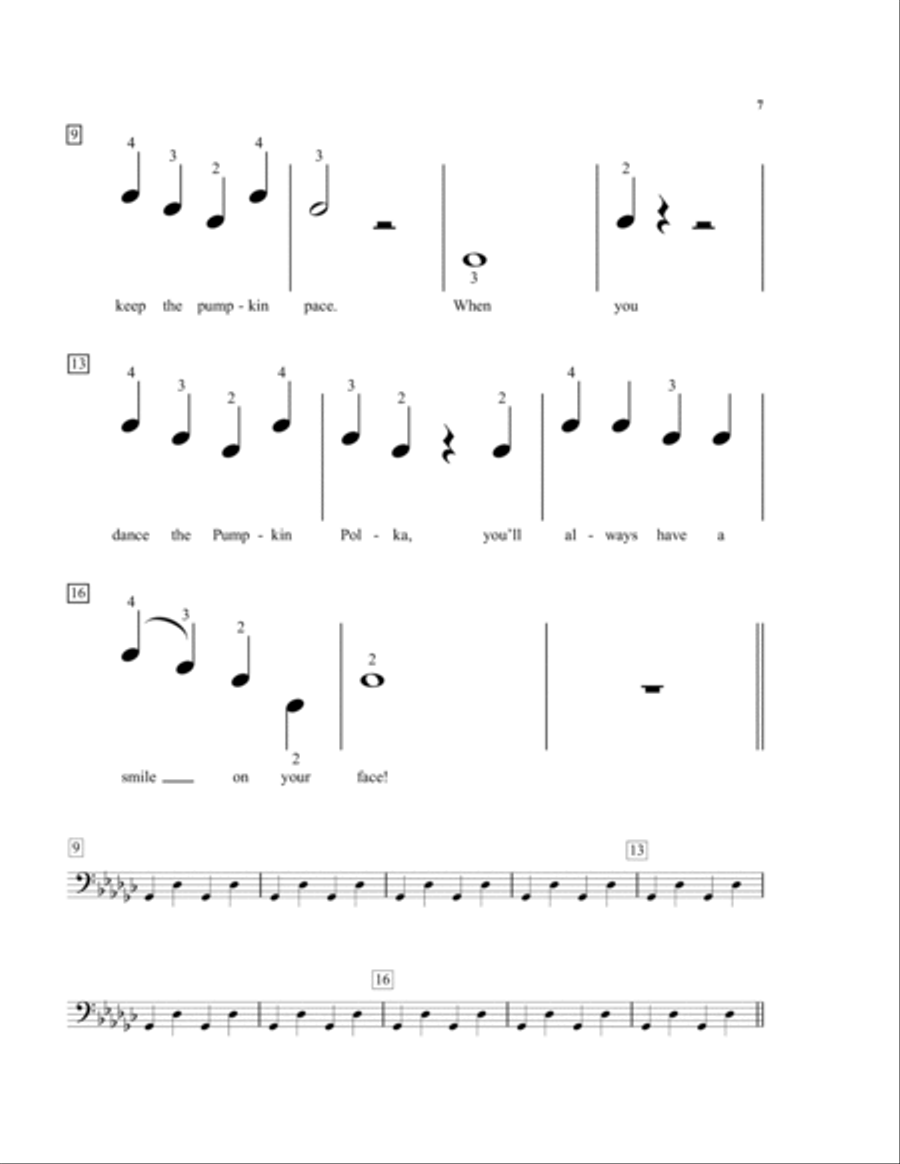 The Pumpkin Polka Piano Solo scores gallery preview page 2
