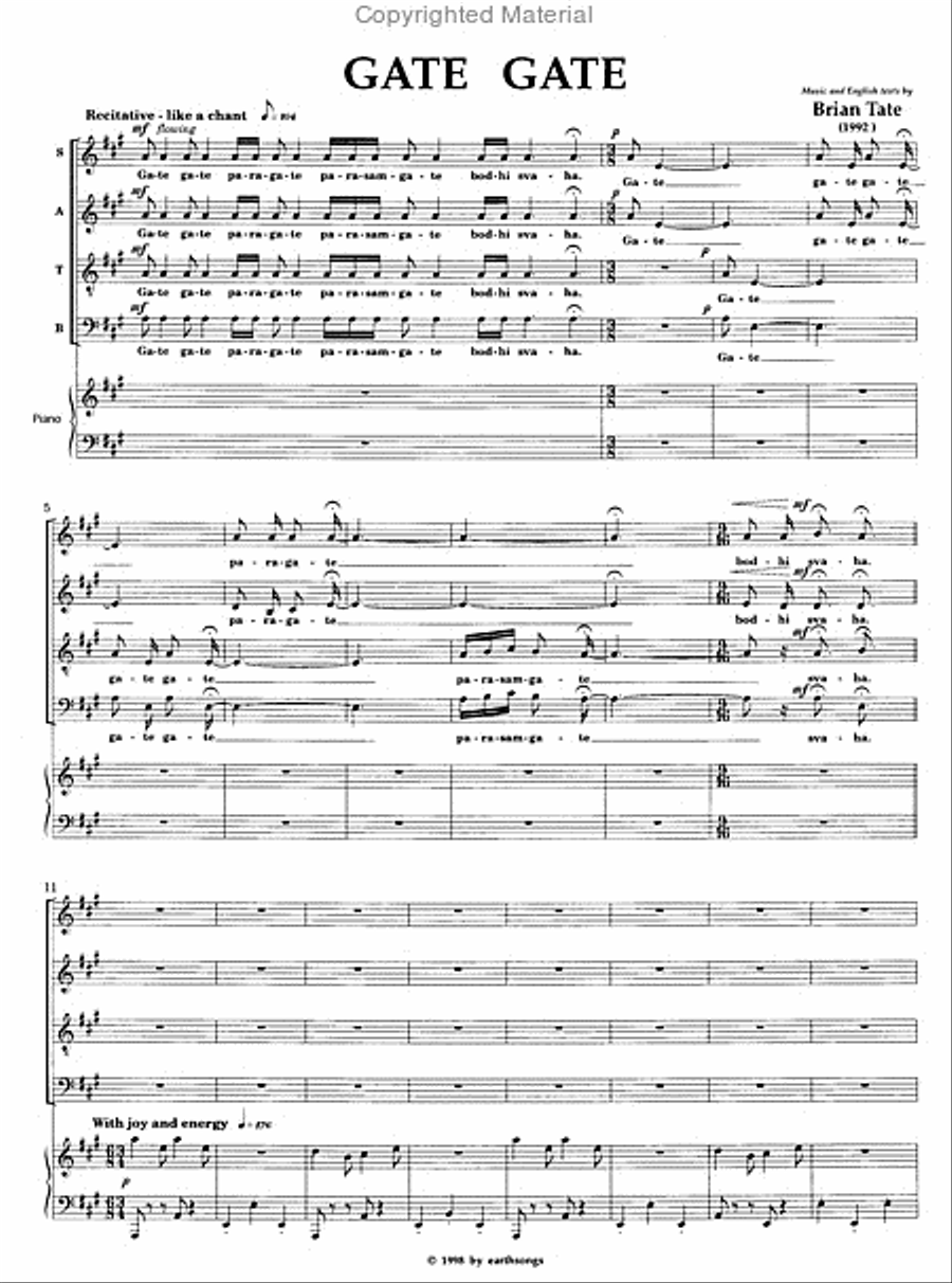 gate, gate gate, gate 4-Part scores gallery preview page 2