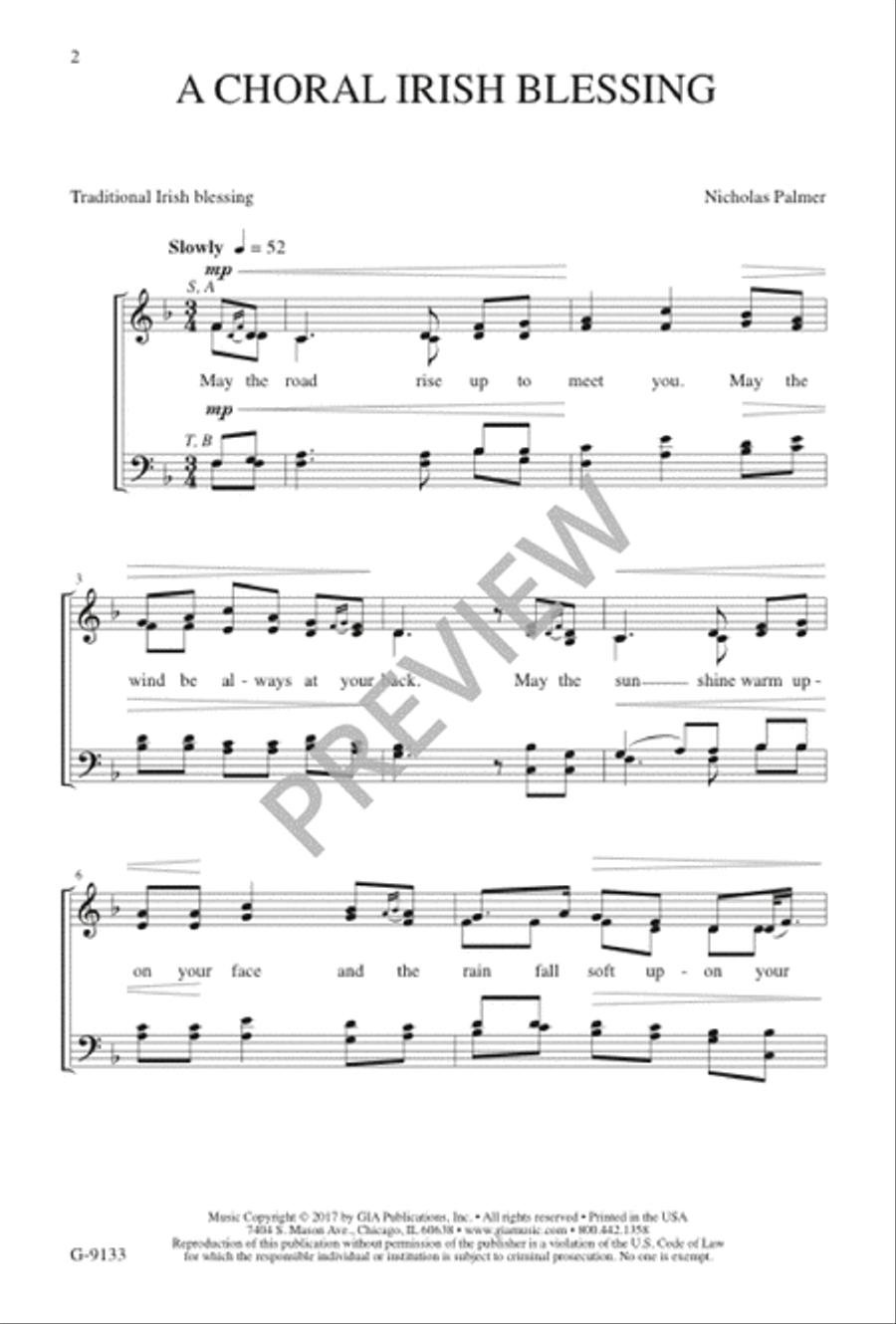 A Choral Irish Blessing A Choral Irish Blessing Divisi scores gallery preview page 3