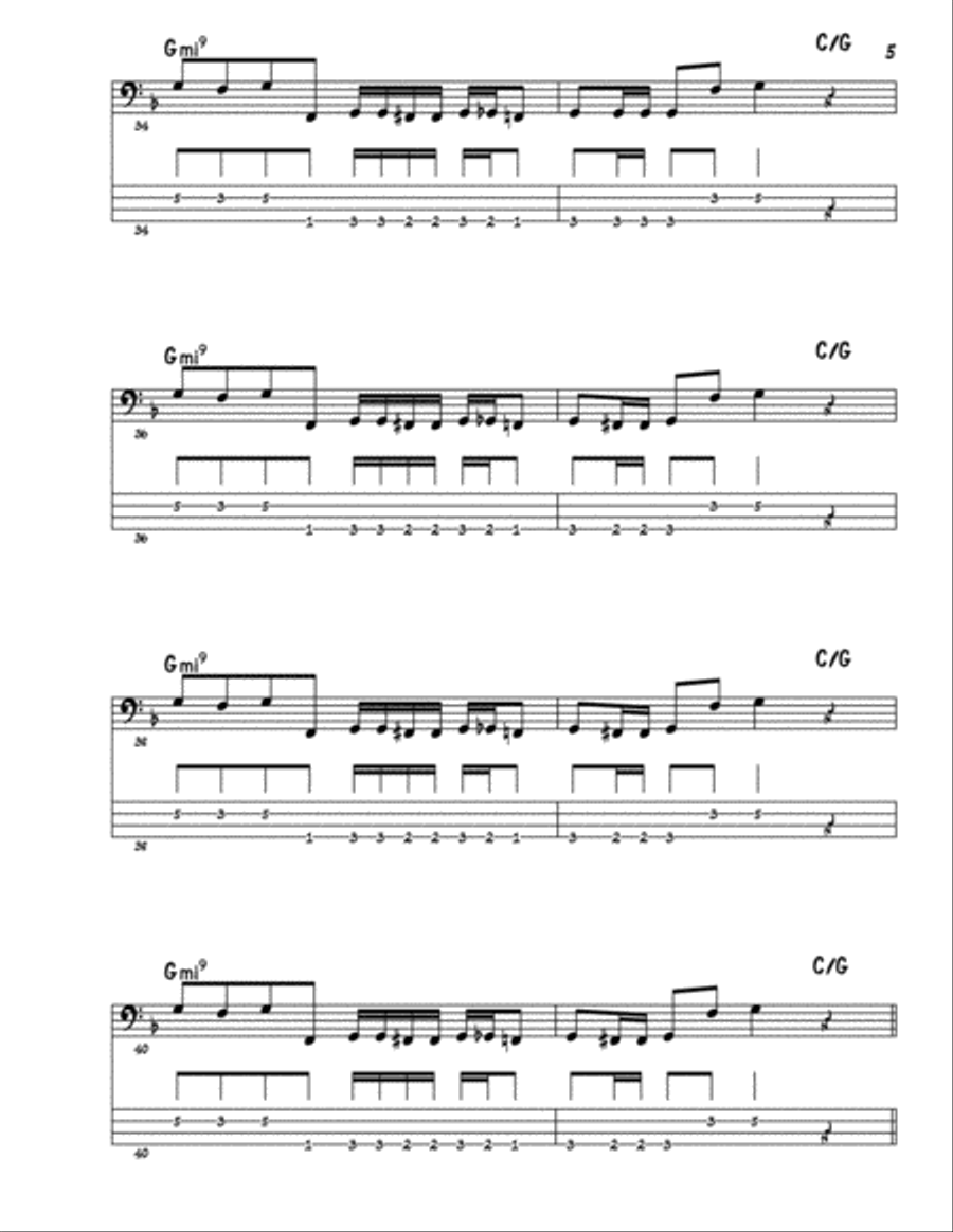 Double Identity Bass Guitar scores gallery preview page 5