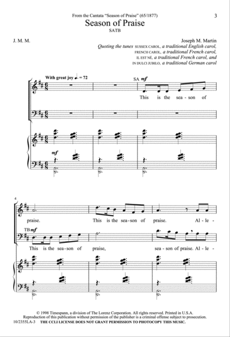 Season of Praise 4-Part scores gallery preview page 3