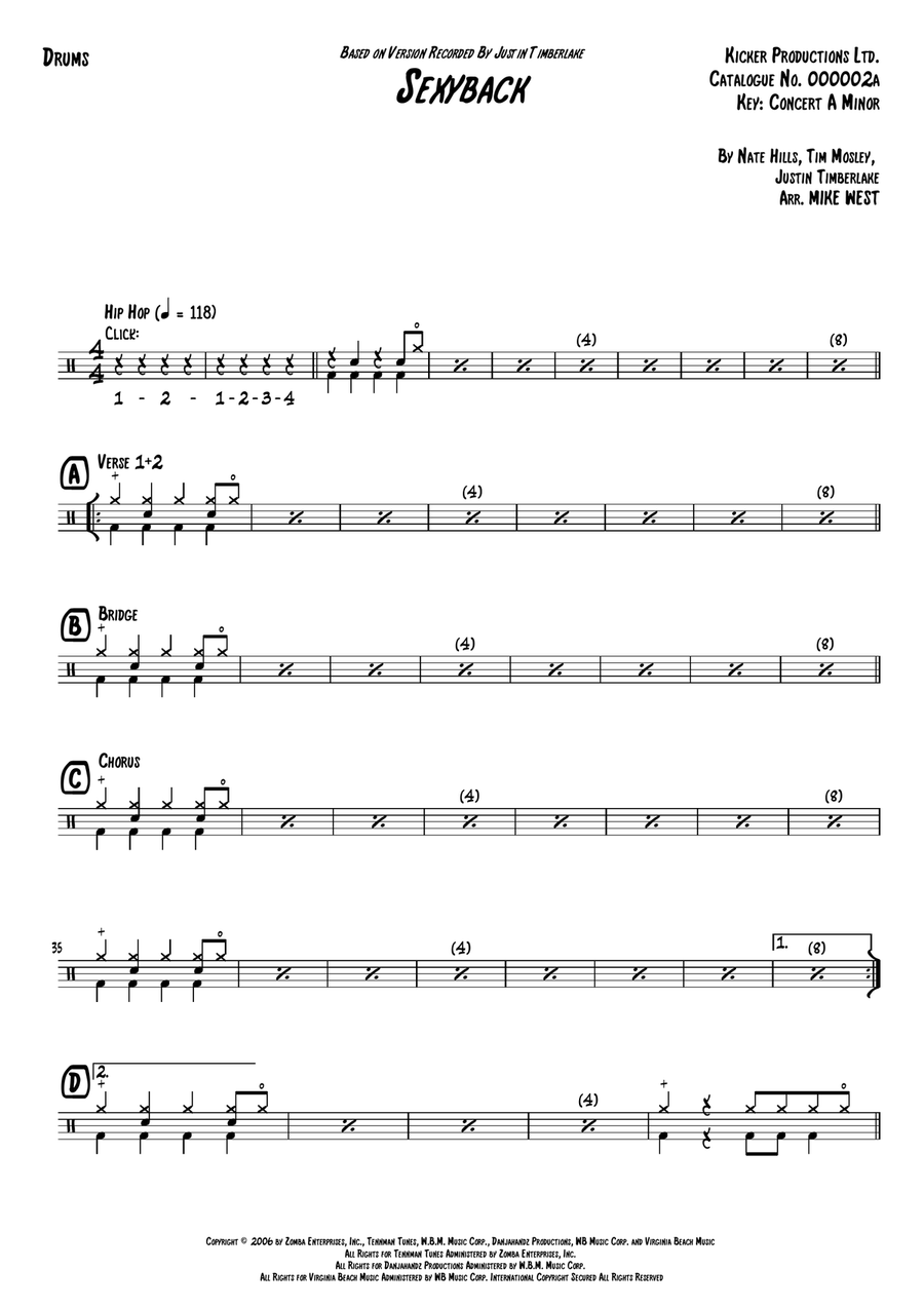Sexyback Drum Set scores gallery preview page 2