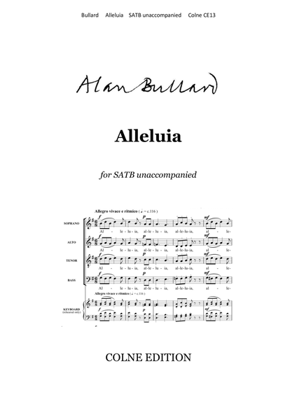 Alleluia by Alan Bullard 4-Part - Digital Sheet Music