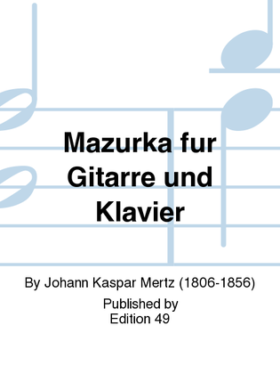 Book cover for Mazurka fur Gitarre und Klavier