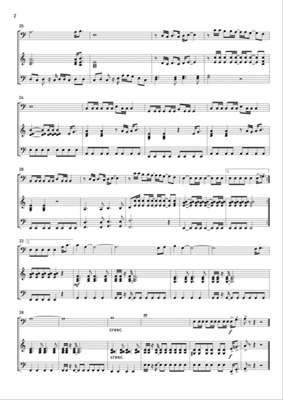 Gonna Fly Now Euphonium scores gallery preview page 2