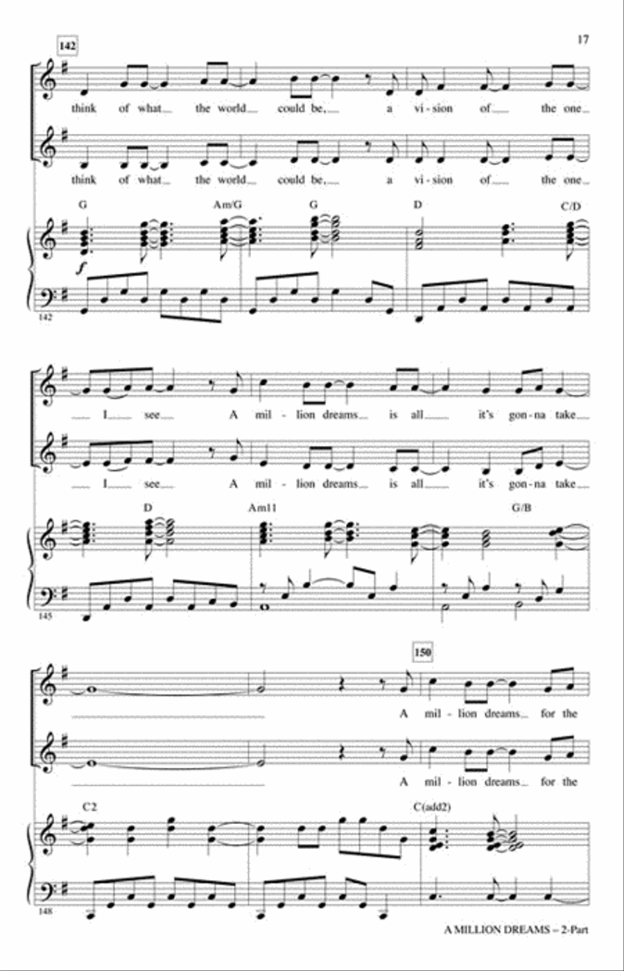 A Million Dreams A Million Dreams 2-Part scores gallery preview page 4