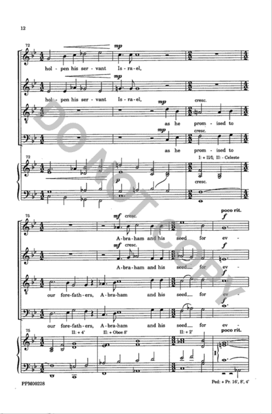 Evening Service for the Nativity Divisi scores gallery preview page 13