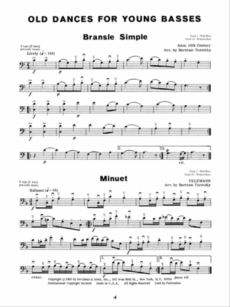Music for Double Bass and Piano Double Bass scores gallery preview page 3