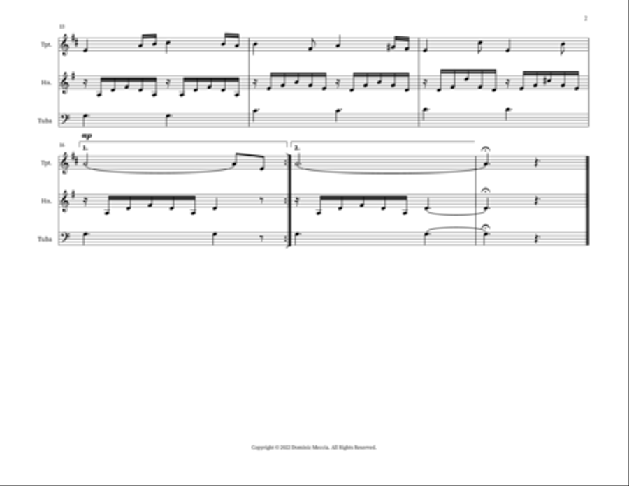 Song Of The Seashore (Hamabe No Uta) Small Ensemble scores gallery preview page 2