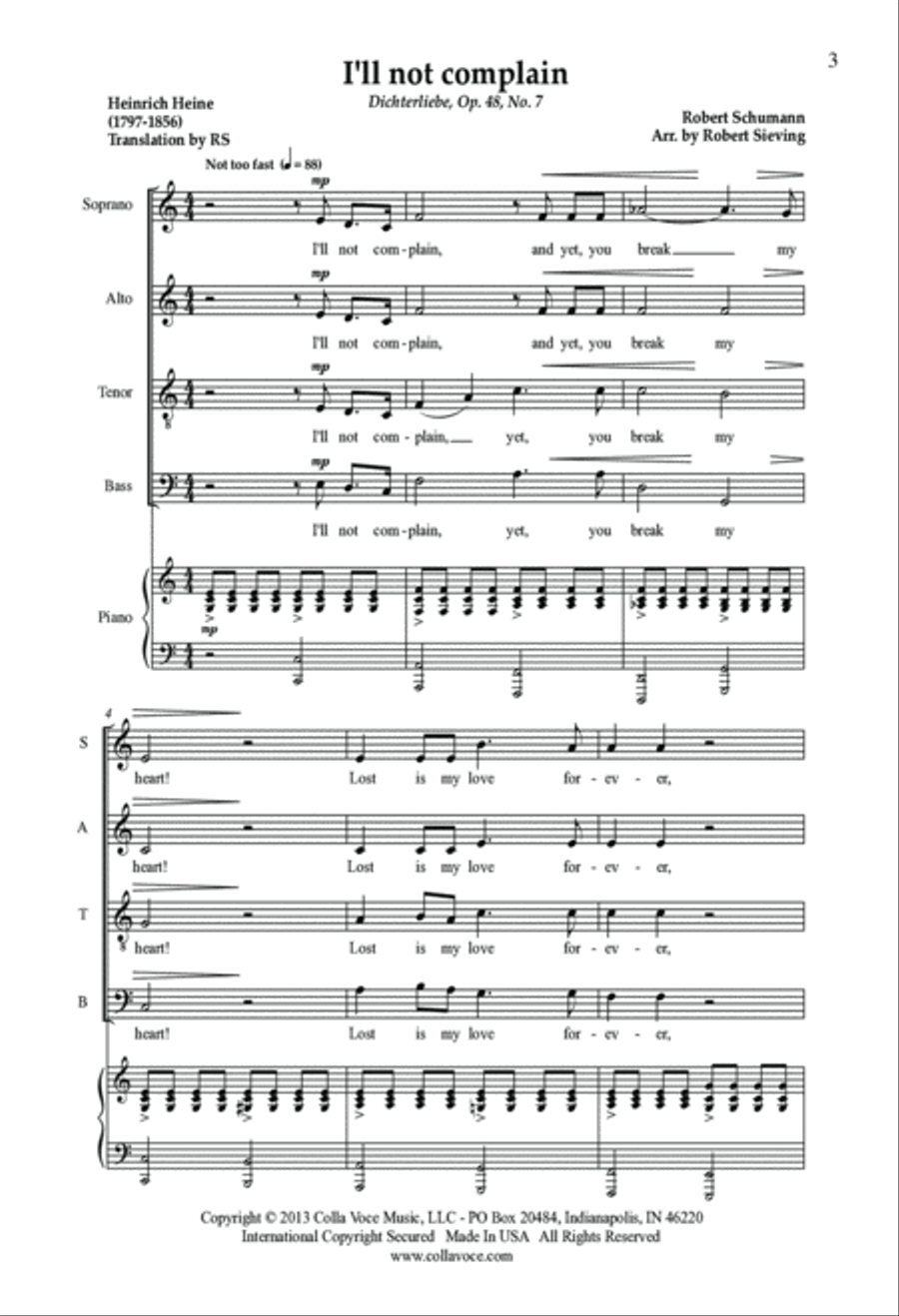 I'll Not Complain I'll Not Complain 4-Part scores gallery preview page 3