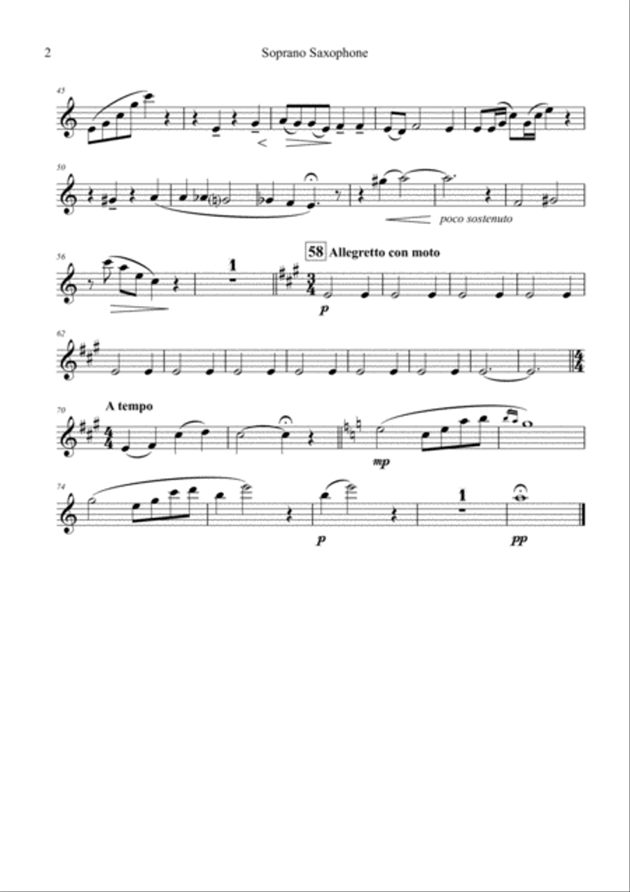 Solveig's Song - from Peer Gynt Suite - Saxophone Quartet Saxophone Quartet scores gallery preview page 6