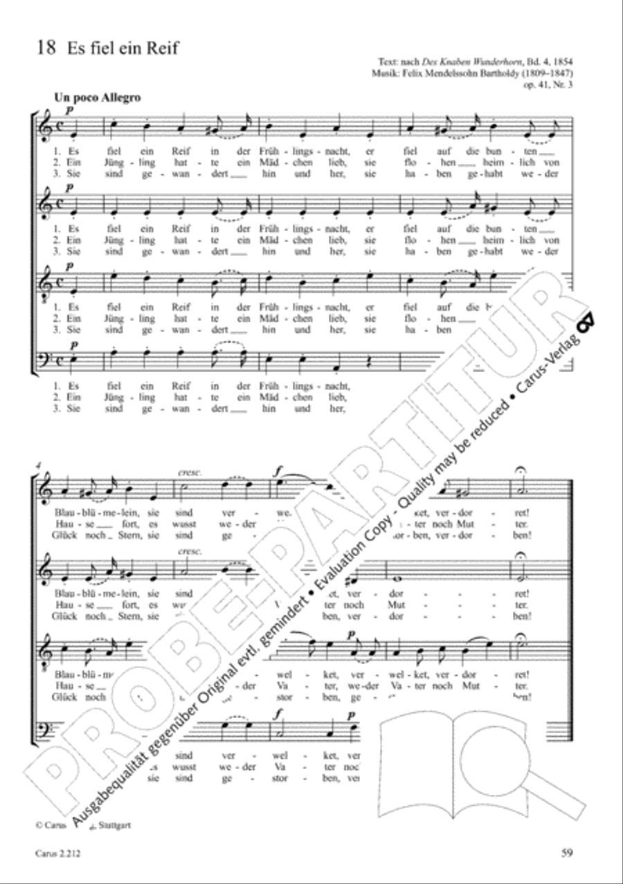 Love songs. Choral collection with CD 4-Part scores gallery preview page 51