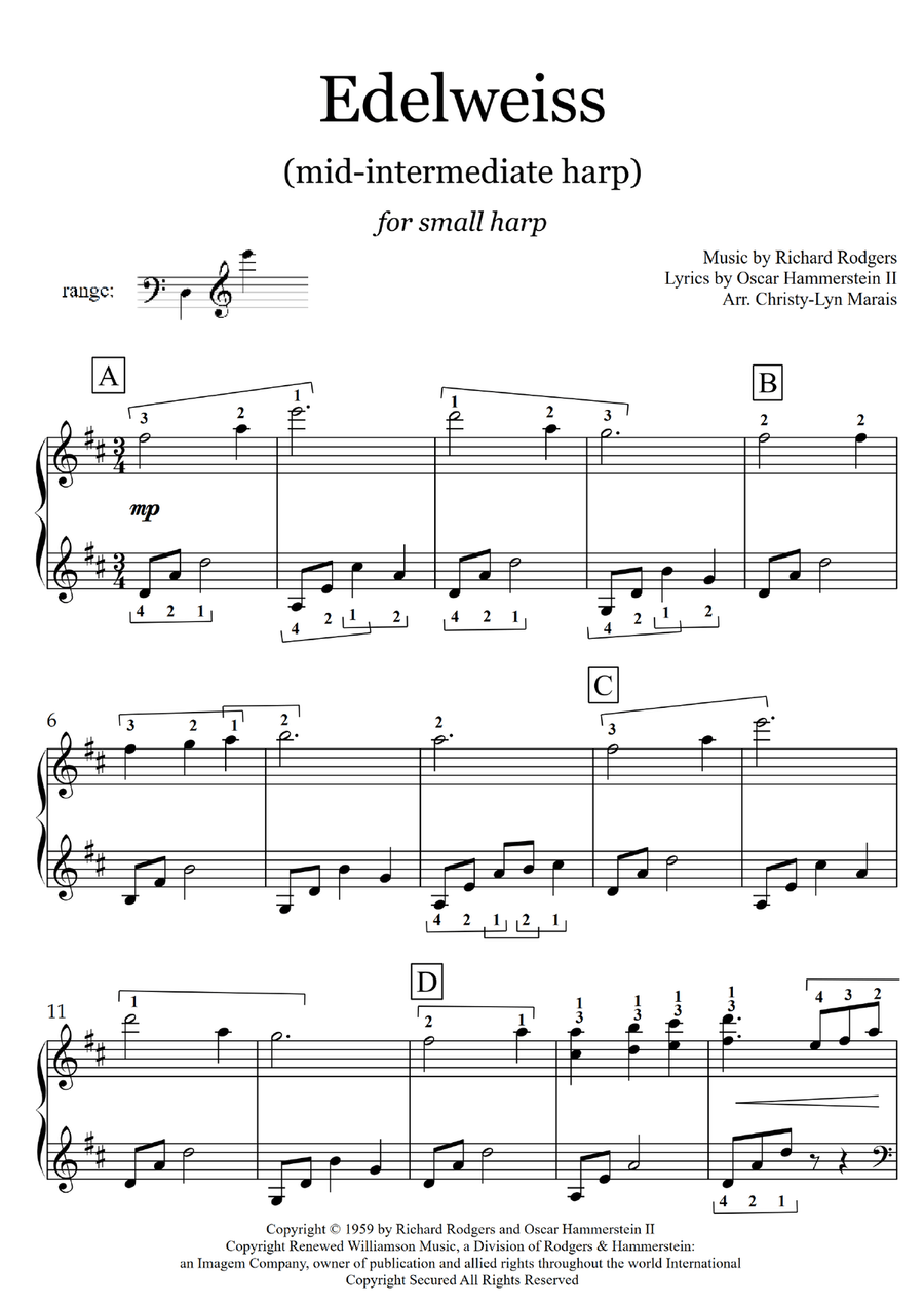 Edelweiss Harp scores gallery preview page 2