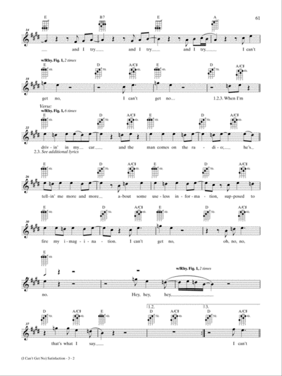 Satisfaction, (I Can't Get No) Ukulele scores gallery preview page 2