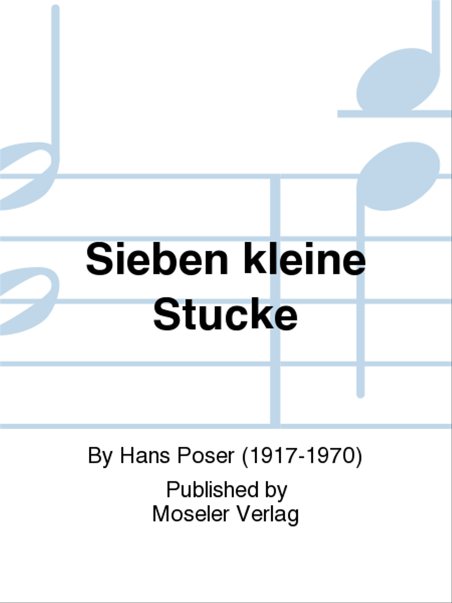 Sieben kleine Stucke Sieben kleine Stucke Violin Solo scores gallery preview page 1