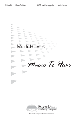 Book cover for Music To Hear