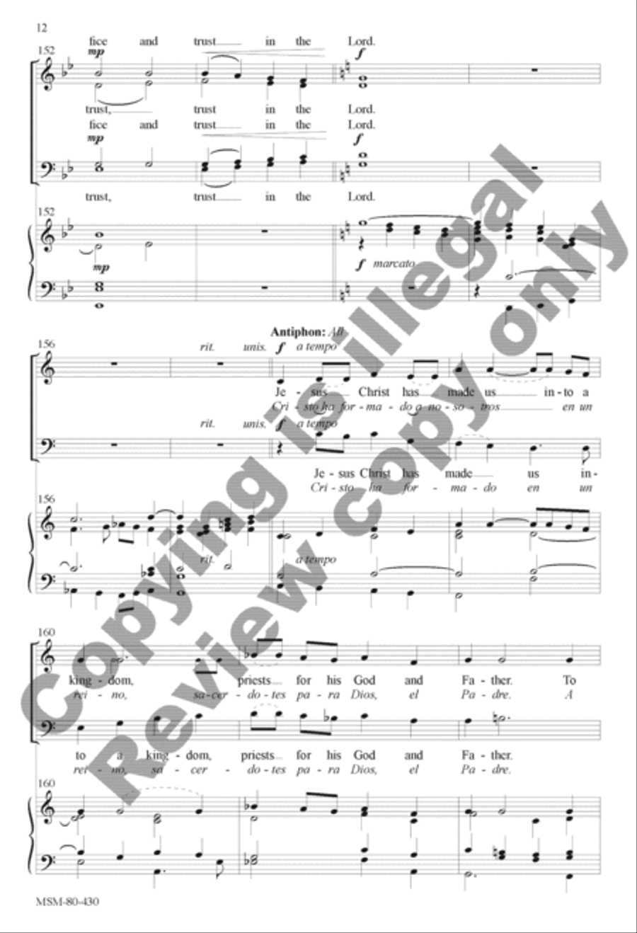 Canticle of Jesus Christ, Our Redeemer 4-Part scores gallery preview page 27