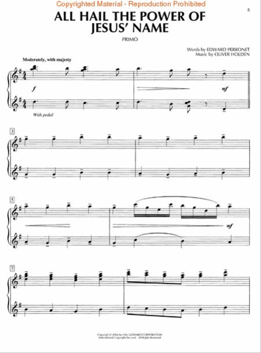 Hymns for Two 1 Piano, 4-Hands scores gallery preview page 2