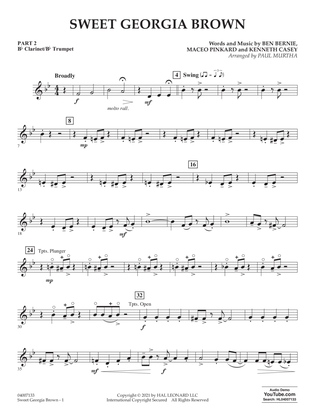 Sweet Georgia Brown (arr. Paul Murtha) - Pt.2 - Bb Clarinet/Bb Trumpet