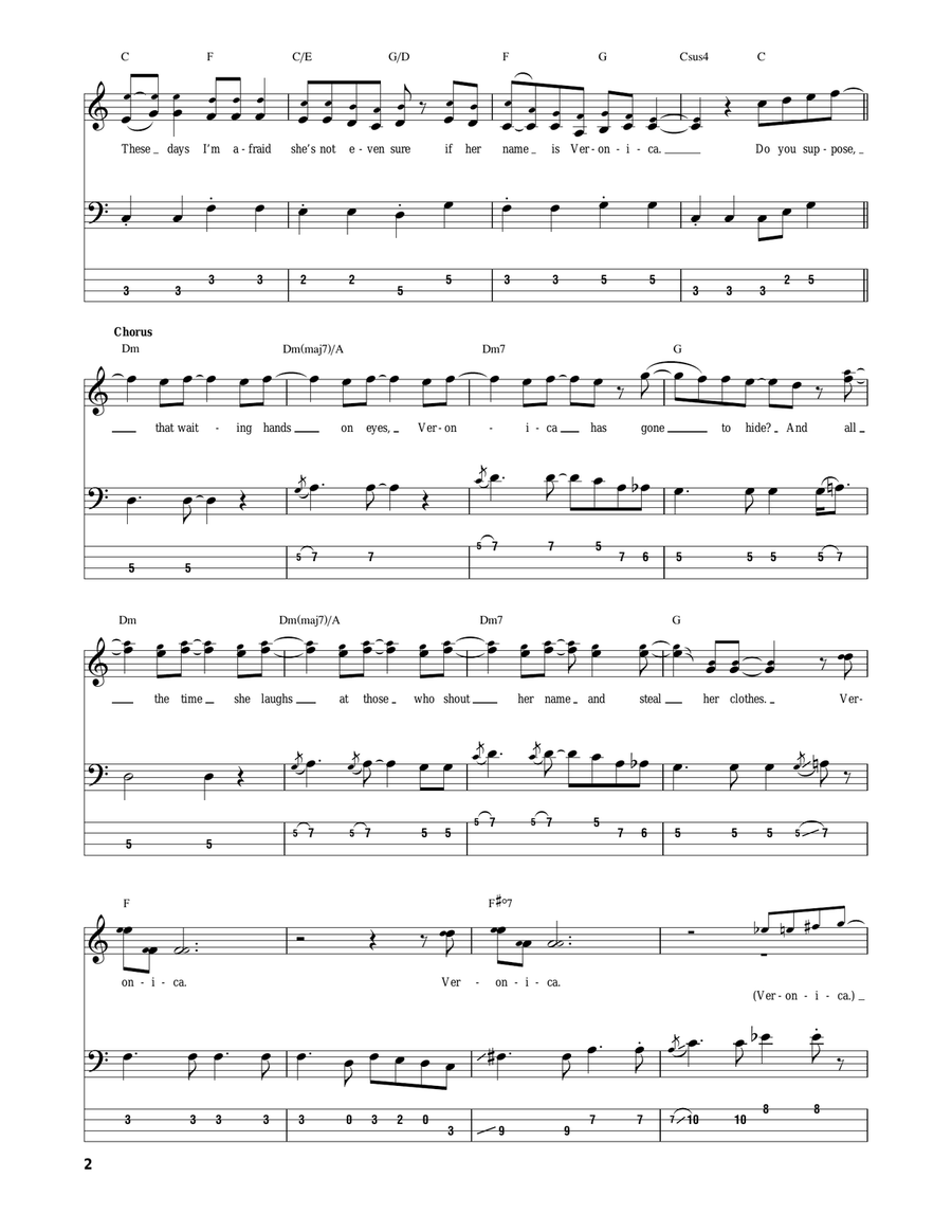 Veronica Acoustic Guitar scores gallery preview page 2