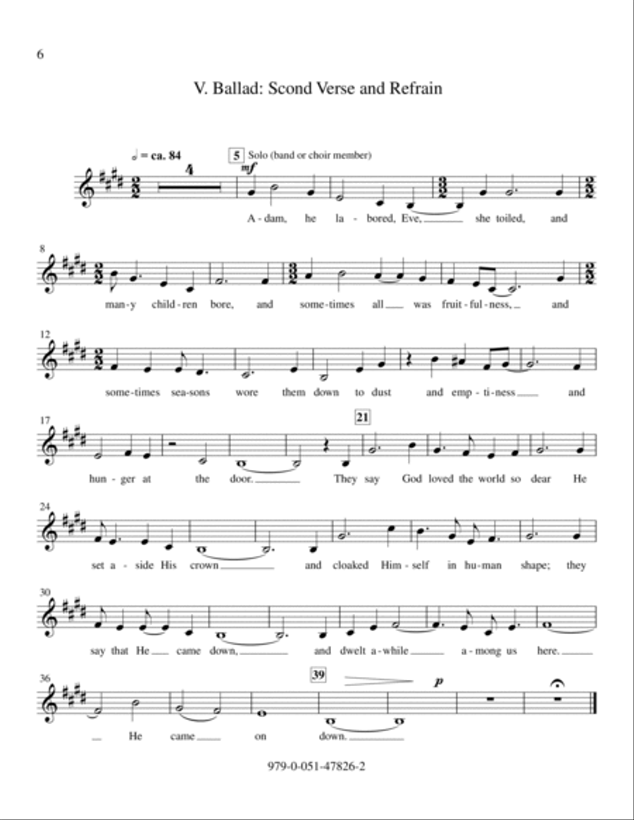 The World Beloved: A Bluegrass Mass - Fiddle Choir scores gallery preview page 6