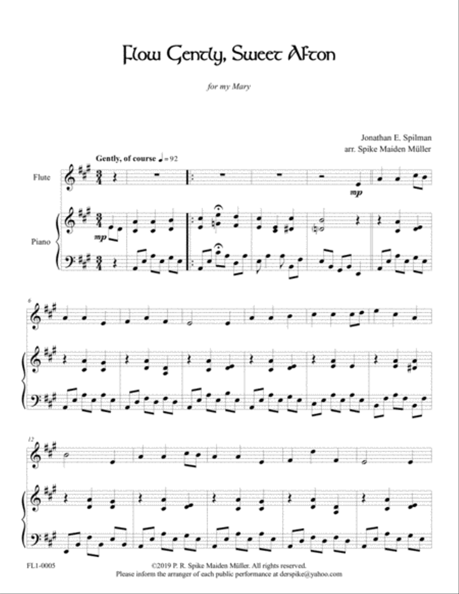 Flow Gently, Sweet Afton Woodwind Duet scores gallery preview page 2