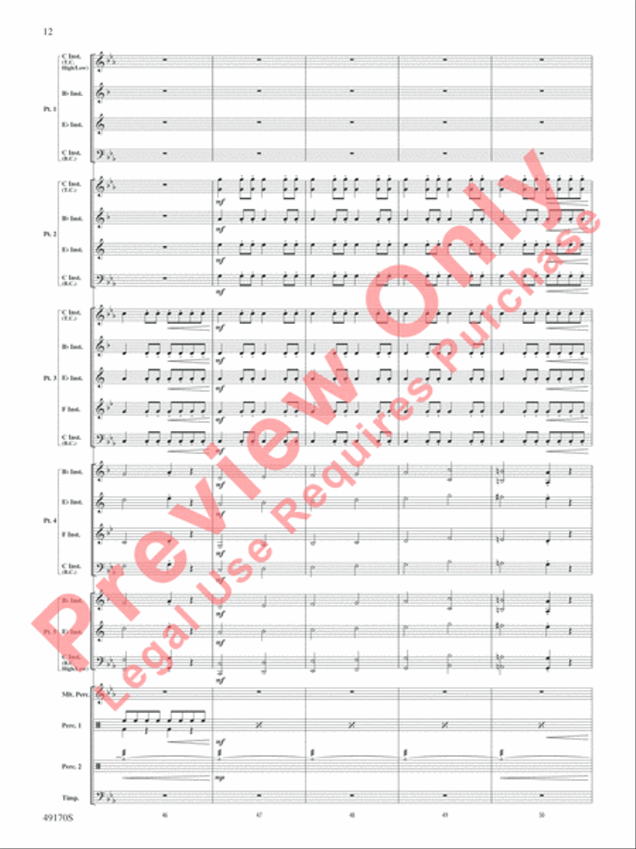 Astronomica Concert Band scores gallery preview page 13