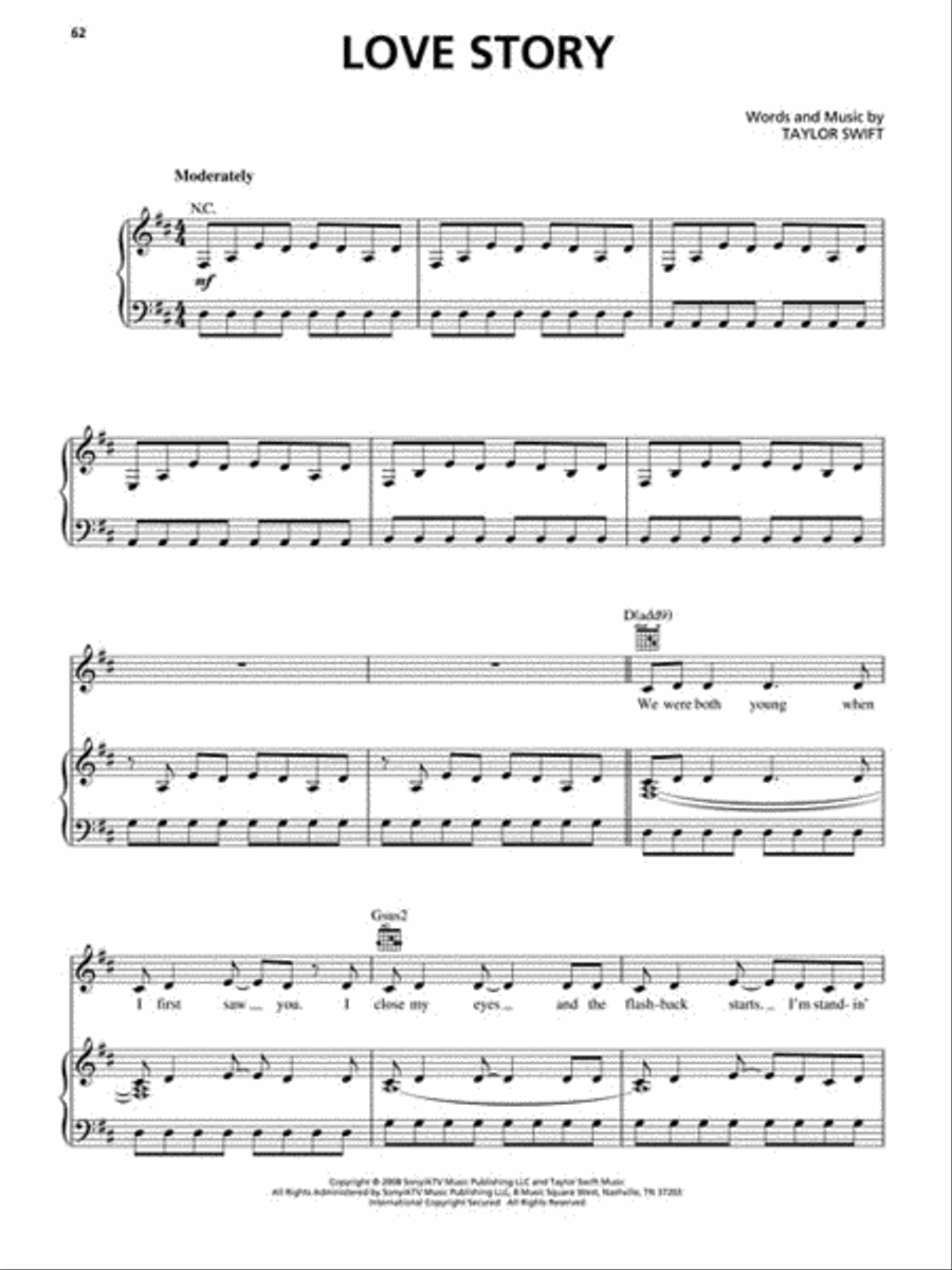 Today's Hits for Weddings Piano, Vocal, Guitar scores gallery preview page 4